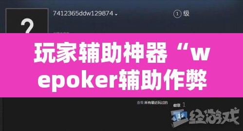 玩家辅助神器“wepoker辅助作弊挂透视方法	”(透视)其实确实有挂