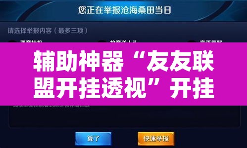 辅助神器“友友联盟开挂透视”开挂辅助脚本+详细开挂安装教程