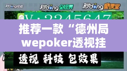 推荐一款“德州局wepoker透视挂”开挂辅助脚本+详细开挂安装教程