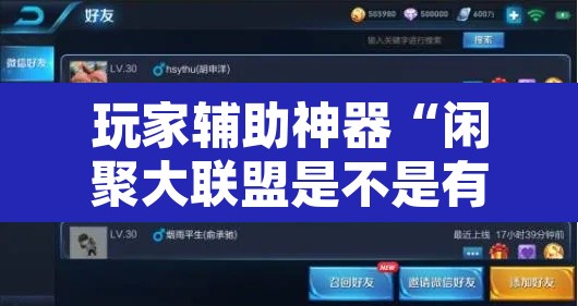 玩家辅助神器“闲聚大联盟是不是有挂	”其实确实有挂