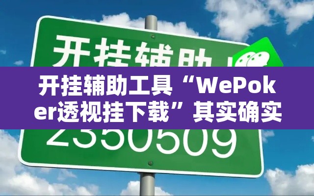 开挂辅助工具“WePoker透视挂下载”其实确实有挂