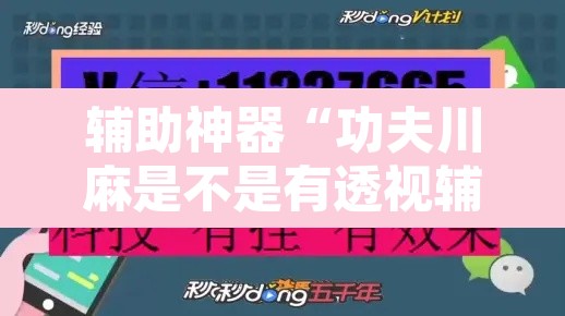 辅助神器“功夫川麻是不是有透视辅助挂”开挂辅助脚本+详细开挂安装教程