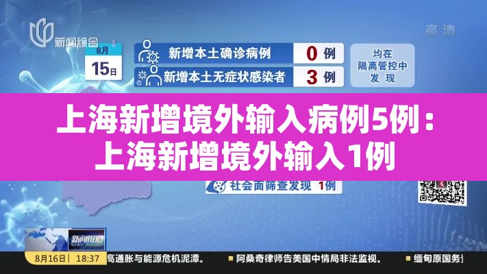 上海新增境外输入病例5例:上海新增境外输入1例 上海新增境外输入病例5例:上海新增境外输入1例