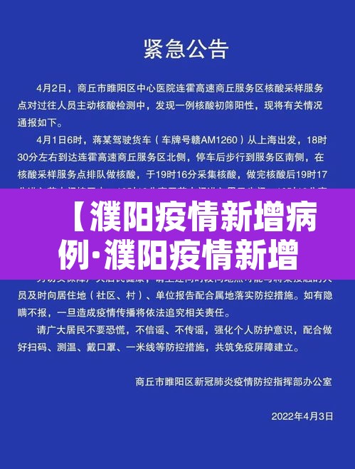 【濮阳疫情新增病例·濮阳疫情新增4例】 【濮阳疫情新增病例·濮阳疫情新增4例】