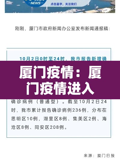 厦门疫情:厦门疫情进入拖尾期 厦门疫情:厦门疫情进入拖尾期