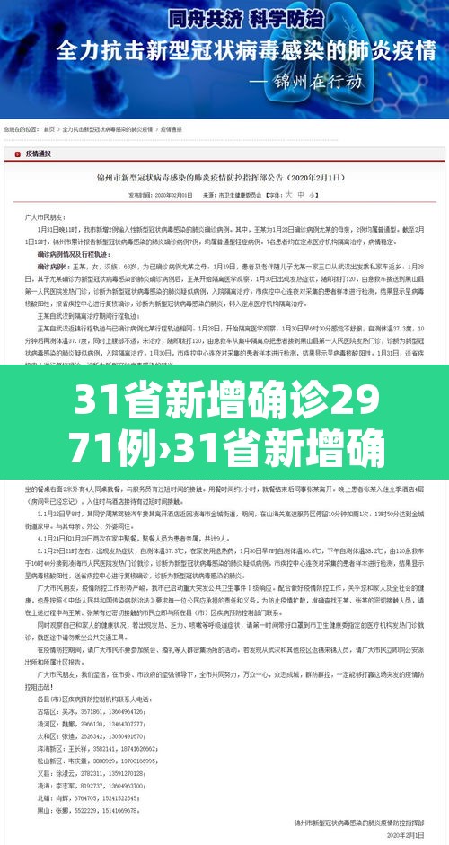 31省新增确诊2971例›31省新增确诊433例 31省新增确诊2971例›31省新增确诊433例