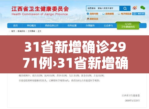 31省新增确诊2971例›31省新增确诊433例 31省新增确诊2971例›31省新增确诊433例