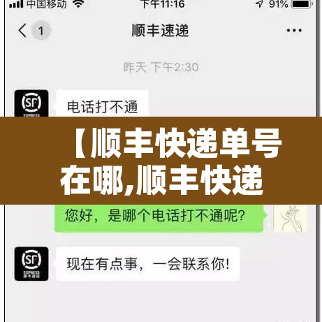 【顺丰快递单号在哪,顺丰快递号码多少查询】