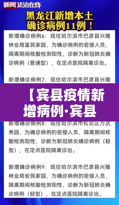 【宾县疫情新增病例·宾县疫情新增病例最新消息】 【宾县疫情新增病例·宾县疫情新增病例最新消息】