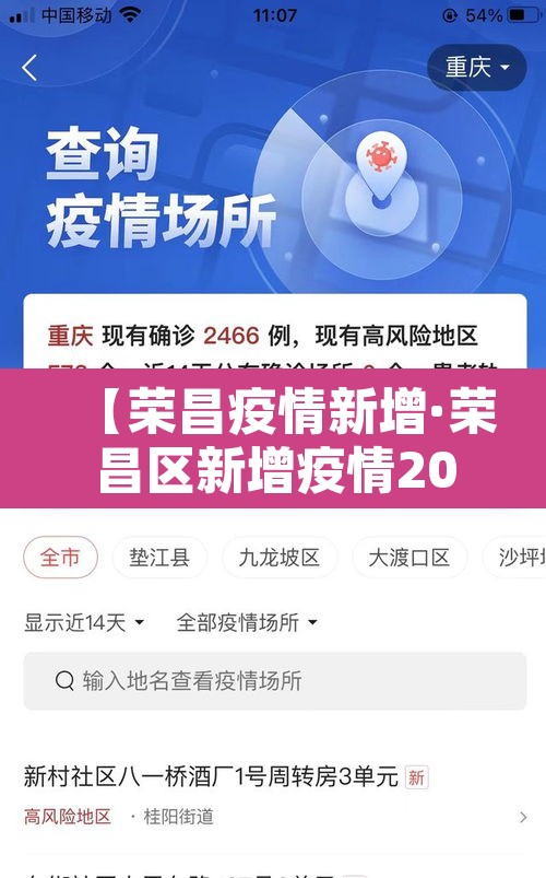 【荣昌疫情新增·荣昌区新增疫情2021】 【荣昌疫情新增·荣昌区新增疫情2021】