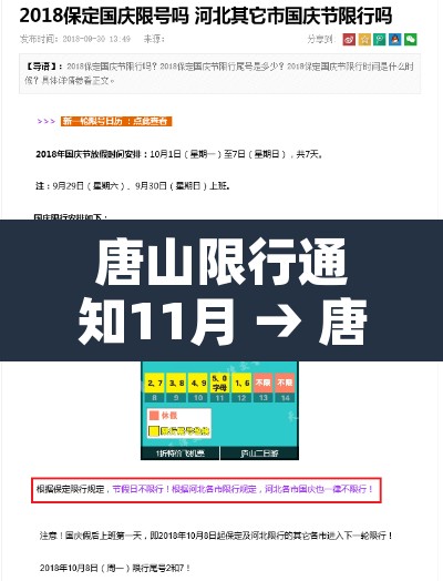 唐山限行通知11月 → 唐山最新限号11月 唐山限行通知11月 → 唐山最新限号11月
