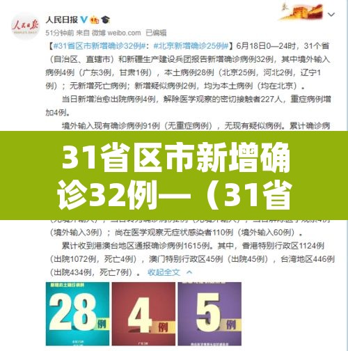 31省区市新增确诊32例—(31省区市新增433例确诊病例) 31省区市新增确诊32例—(31省区市新增433例确诊病例)