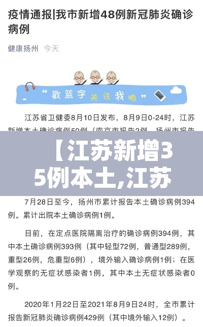 【江苏新增35例本土,江苏新增35例本土确诊扬州32例】 【江苏新增35例本土,江苏新增35例本土确诊扬州32例】
