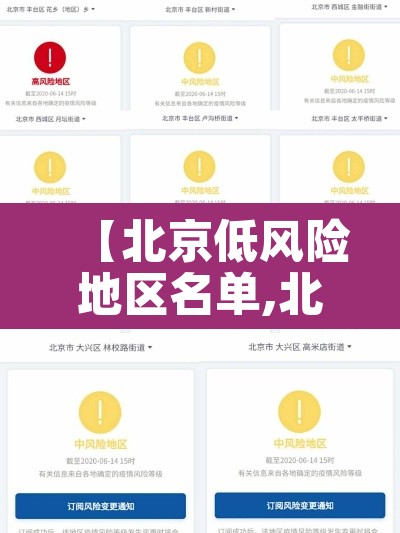 【北京低风险地区名单,北京低风险地区查询2021】