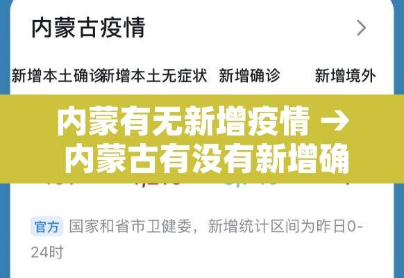 内蒙有无新增疫情 → 内蒙古有没有新增确诊病例 内蒙有无新增疫情 → 内蒙古有没有新增确诊病例