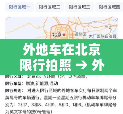 外地车在北京限行拍照 → 外地车牌在北京限行处罚规定 外地车在北京限行拍照 → 外地车牌在北京限行处罚规定