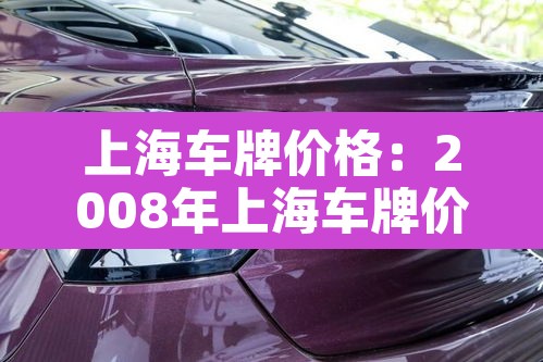 上海车牌价格:2008年上海车牌价格 上海车牌价格:2008年上海车牌价格