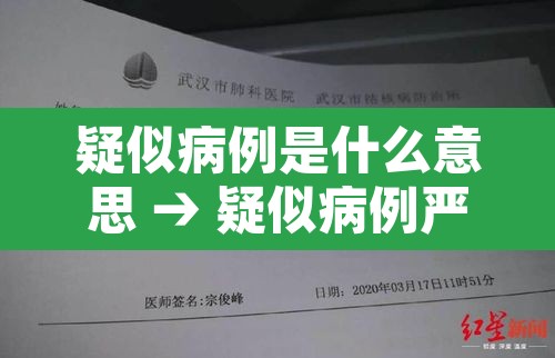 疑似病例是什么意思 → 疑似病例严重吗 疑似病例是什么意思 → 疑似病例严重吗