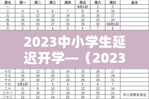 2023中小学生延迟开学—（2023中小学生延迟开学吗）