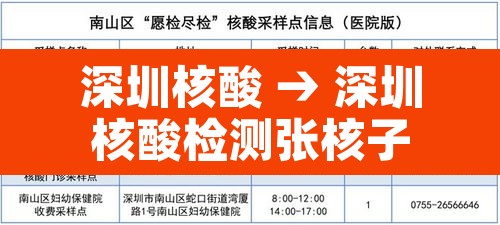 深圳核酸 → 深圳核酸检测张核子