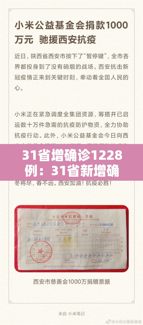 31省增确诊1228例：31省新增确诊1