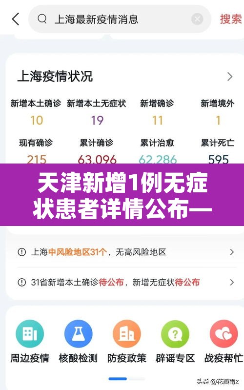 天津新增1例无症状患者详情公布—(天津新增5例本土确诊病例详细情况) 天津新增1例无症状患者详情公布—(天津新增5例本土确诊病例详细情况)