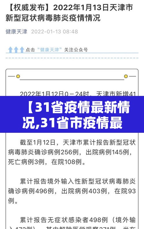 【31省疫情最新情况,31省市疫情最新数据消息】