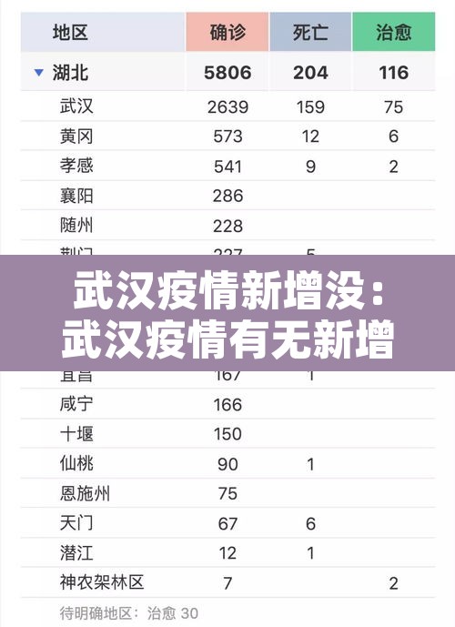 武汉疫情新增没:武汉疫情有无新增 武汉疫情新增没:武汉疫情有无新增