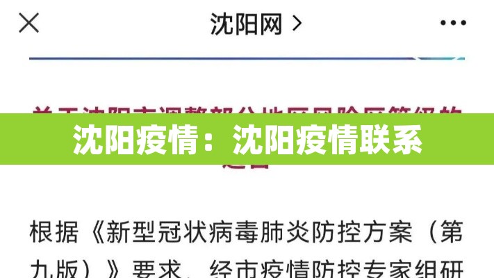 沈阳疫情:沈阳疫情联系 沈阳疫情:沈阳疫情联系
