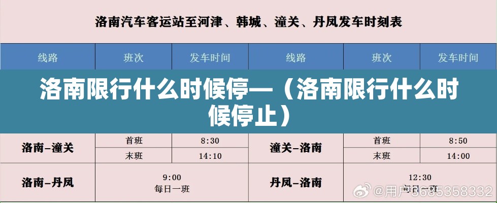 洛南限行什么时候停—(洛南限行什么时候停止) 洛南限行什么时候停—(洛南限行什么时候停止)