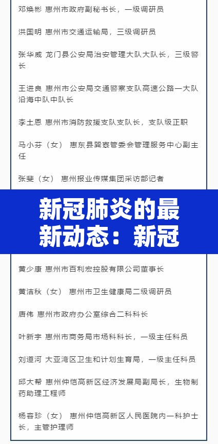 新冠肺炎的最新动态：新冠肺炎最新消息新冠肺炎症状新冠肺炎实时动态