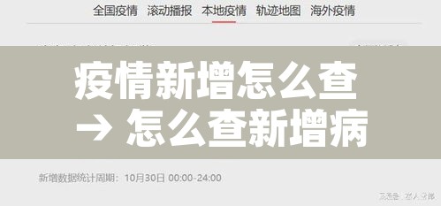 疫情新增怎么查 → 怎么查新增病例的轨迹