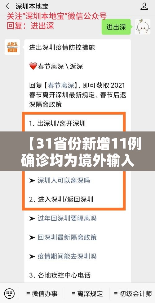 【31省份新增11例确诊均为境外输入,31省份新增11例 均为境外输入】 【31省份新增11例确诊均为境外输入,31省份新增11例 均为境外输入】