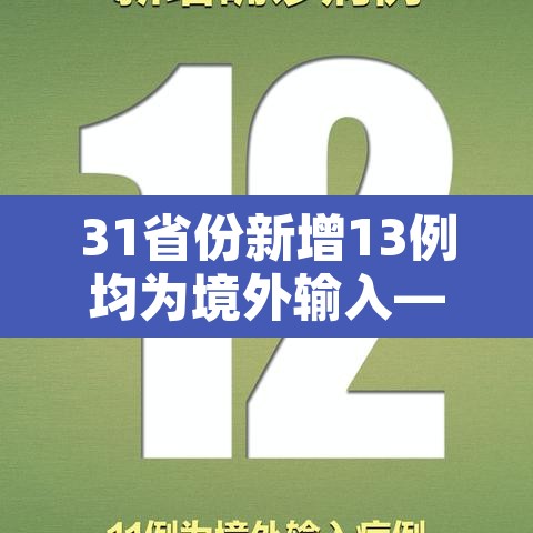 31省份新增13例均为境外输入—（31省份新增境外输入37例）
