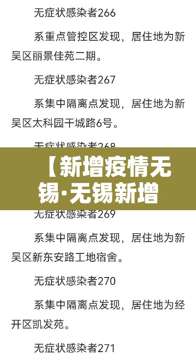【新增疫情无锡·无锡新增疫情发布】 【新增疫情无锡·无锡新增疫情发布】
