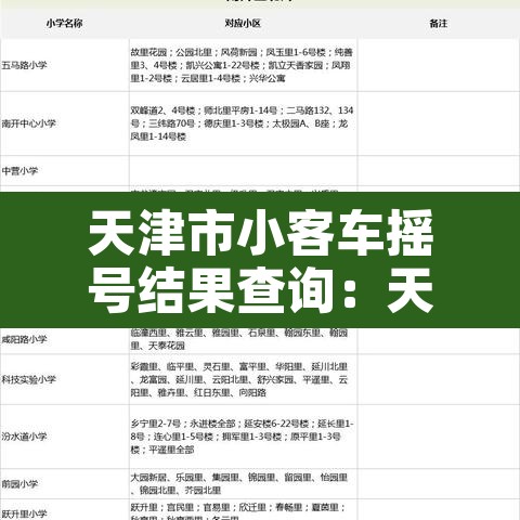 天津市小客车摇号结果查询:天津市小汽车摇号查询? 天津市小客车摇号结果查询:天津市小汽车摇号查询?