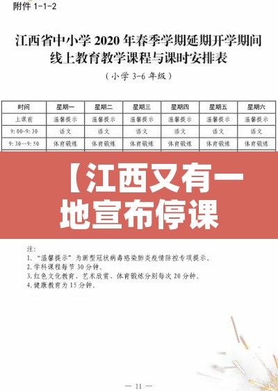 【江西又有一地宣布停课!,江西省停课不停学小学线上教学平台】