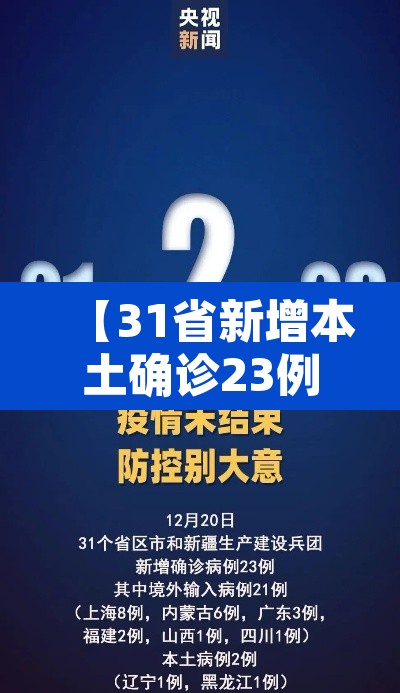 【31省新增本土确诊23例,31省新增本土确诊病例5例】 【31省新增本土确诊23例,31省新增本土确诊病例5例】