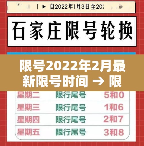 限号2022年2月最新限号时间 → 限号2021最新限号时间变更 限号2022年2月最新限号时间 → 限号2021最新限号时间变更