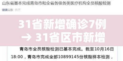 31省新增确诊7例 → 31省区市新增7例确诊病例 31省新增确诊7例 → 31省区市新增7例确诊病例