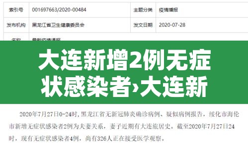 大连新增2例无症状感染者›大连新增本土无症状1例 大连新增2例无症状感染者›大连新增本土无症状1例
