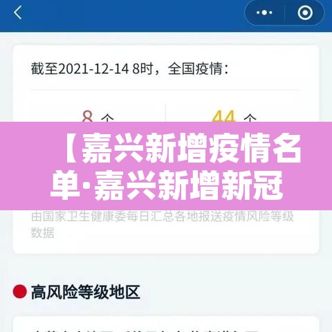 【嘉兴新增疫情名单·嘉兴新增新冠肺炎】