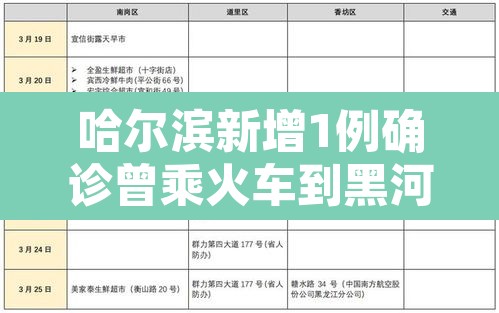 哈尔滨新增1例确诊曾乘火车到黑河›哈尔滨疫情火车通车了吗