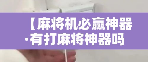 【麻将机必赢神器·有打麻将神器吗】