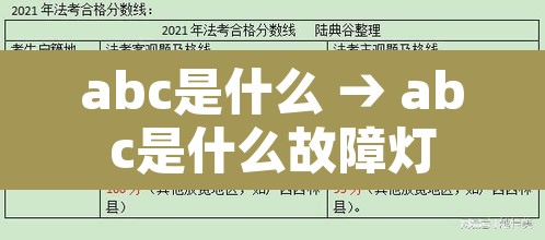 abc是什么 → abc是什么故障灯