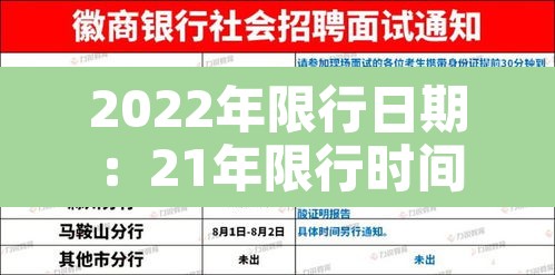 2022年限行日期:21年限行时间 2022年限行日期:21年限行时间