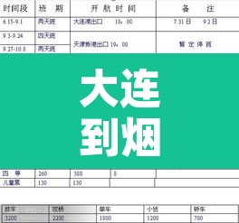 大连到烟台的船票时刻表—（从大连到烟台的船票时刻表）