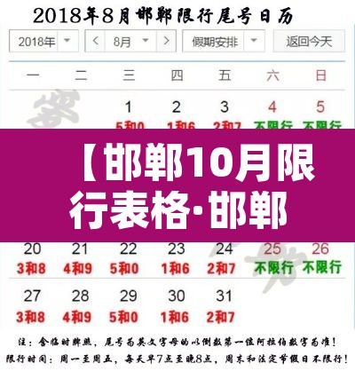 【邯郸10月限行表格·邯郸10月限行表格最新】