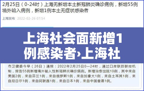 上海社会面新增1例感染者›上海社会组织网站