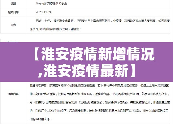 【淮安疫情新增情况,淮安疫情最新】